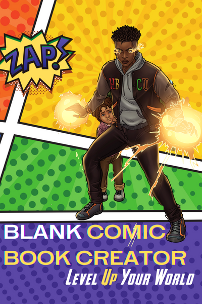 Blank Comic Book Creator Level Up Your World by ND Jones Black fantasy Author