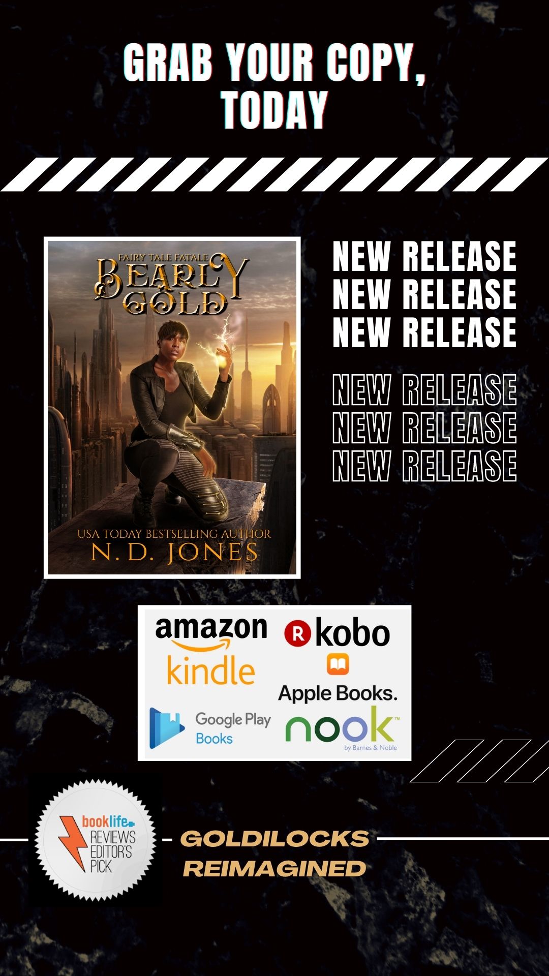 Bearly Gold New Release ND Jones Black Fantasy Author