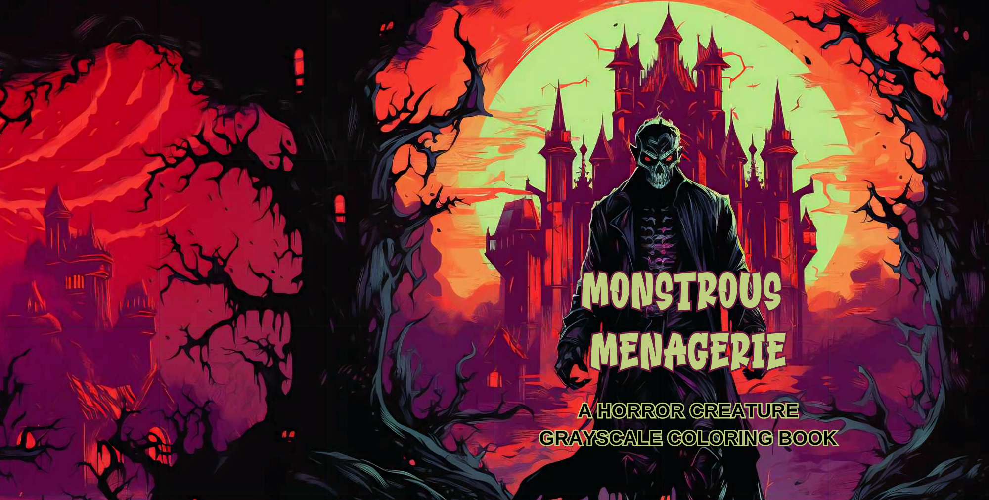 Monstrous Menagerie Horror Coloring Book ND Jones