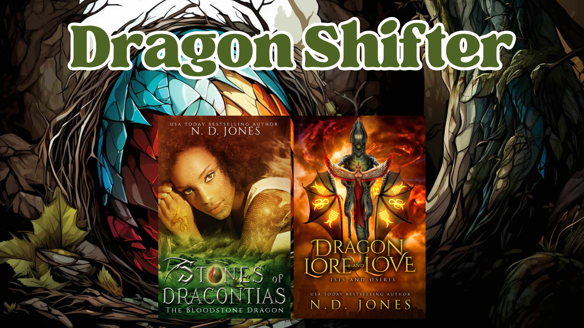 ND Jones Black Fantasy Books Dragon Lore and Love Stones of Dracontias