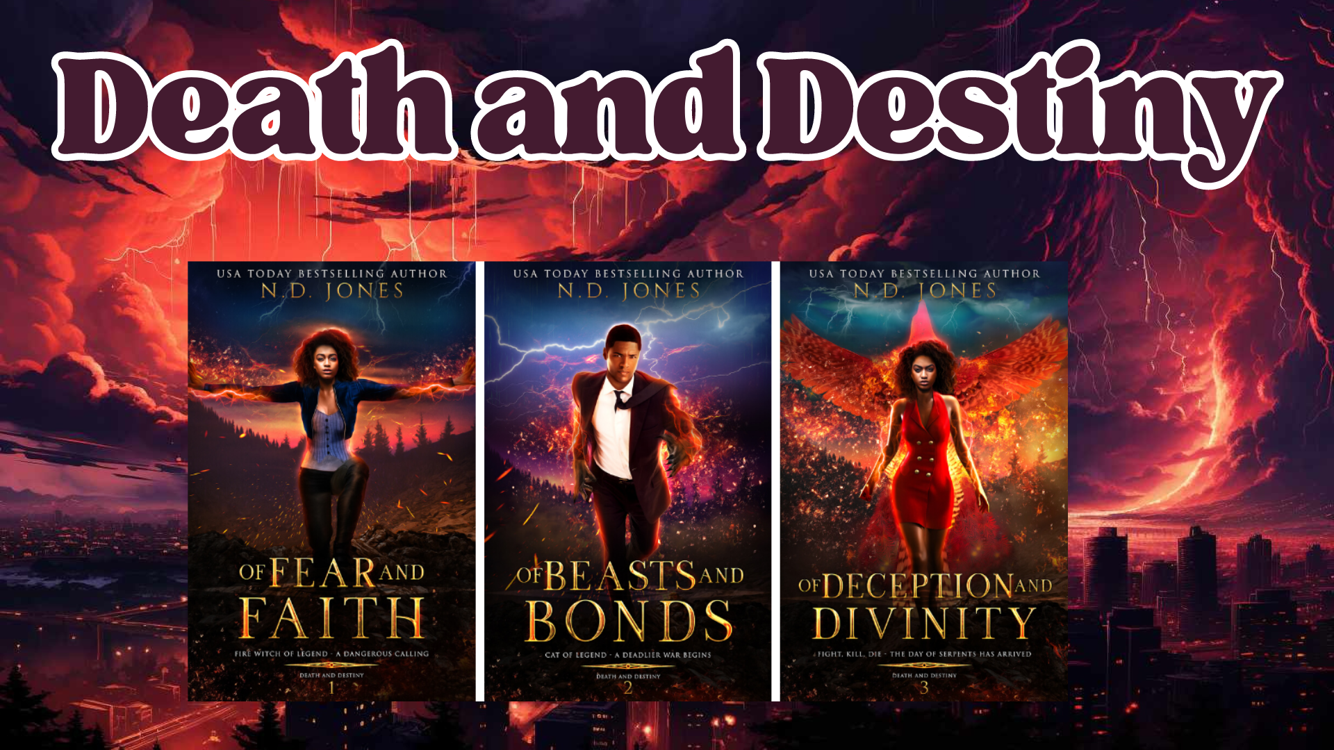 ND Jones Black Fantasy Books Death and Destiny Trilogy